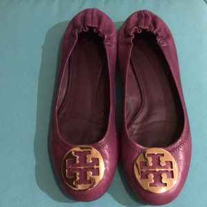 Tory Burch REVA FLAT - Purple - Size 10